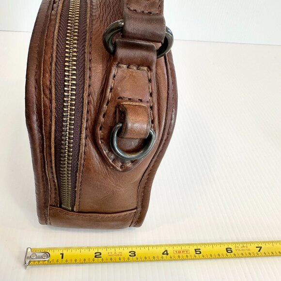 Frye Melissa Top Handle Crossbody Bag Tan Leather Casual Vibe - Picture 11 of 12